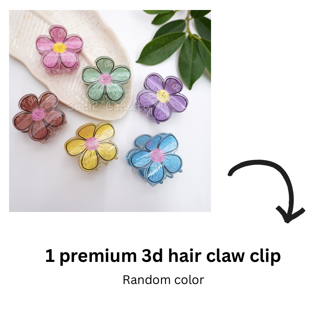 Saar Beauty Floral Hair Clutcher & Earrings Gift Bouquet