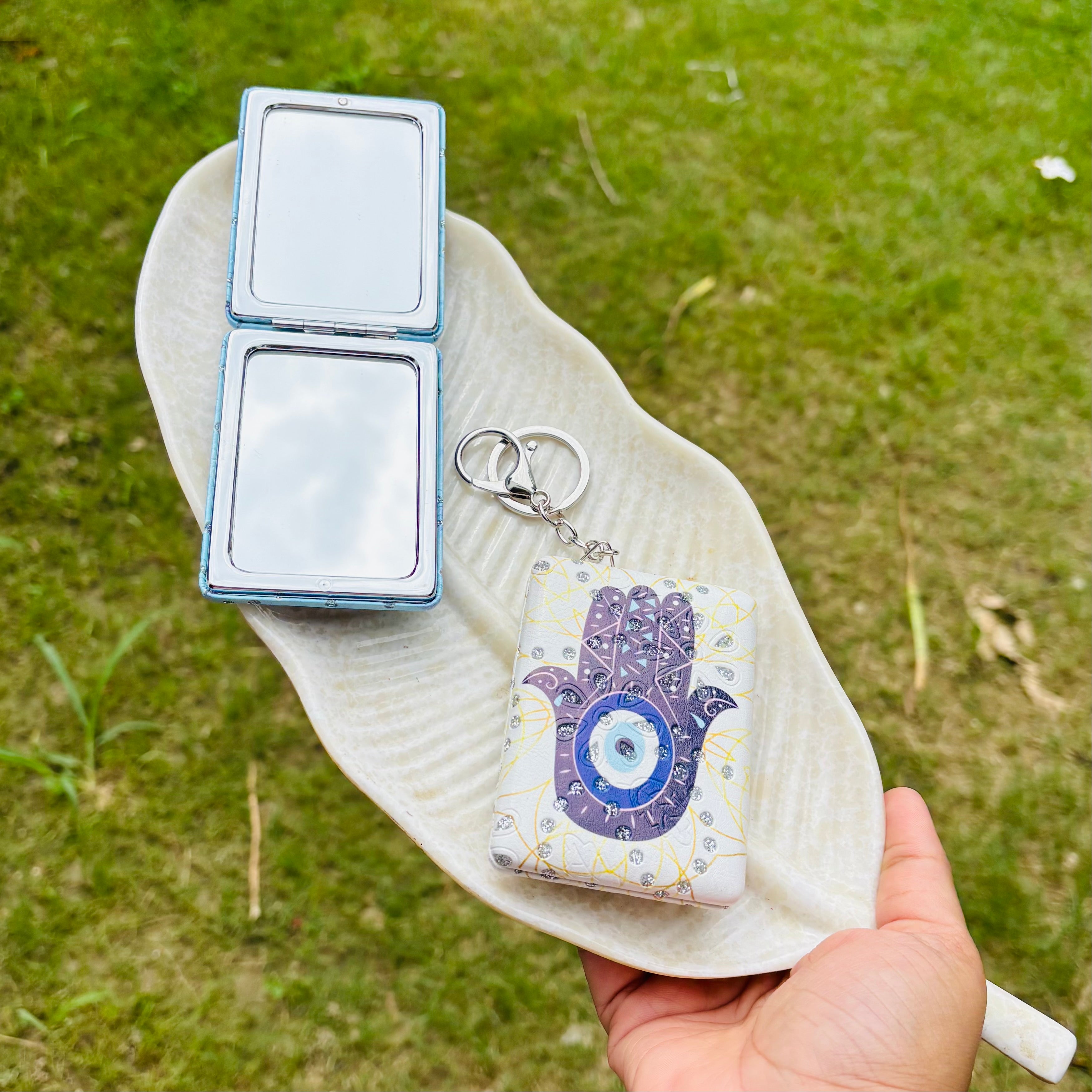 Saar Beauty Mini Makeup Mirrors with Keychain – Durable & Chic