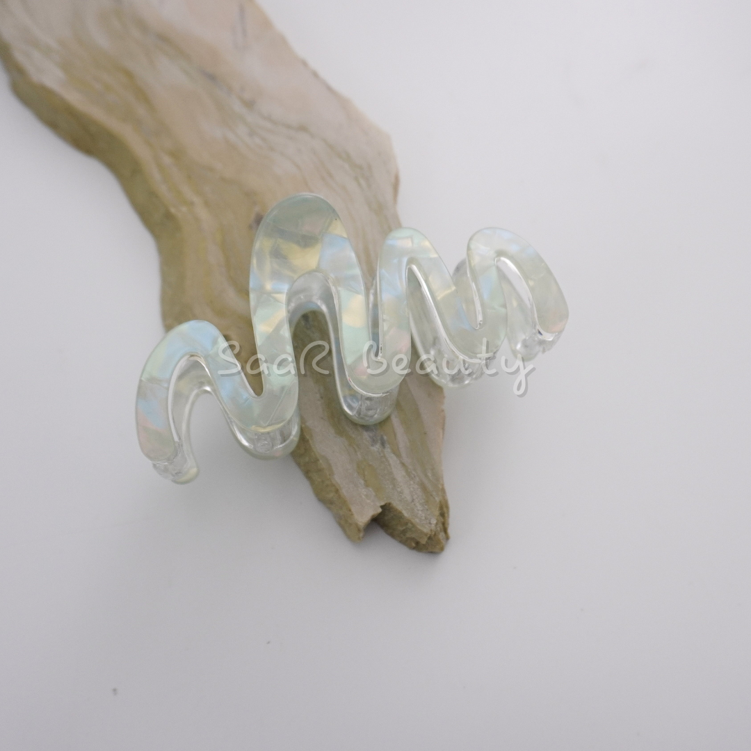 Bofeini Non-Breakable Wavy Claw Clips β High-Quality, Marble-Finish Hair Clutcher