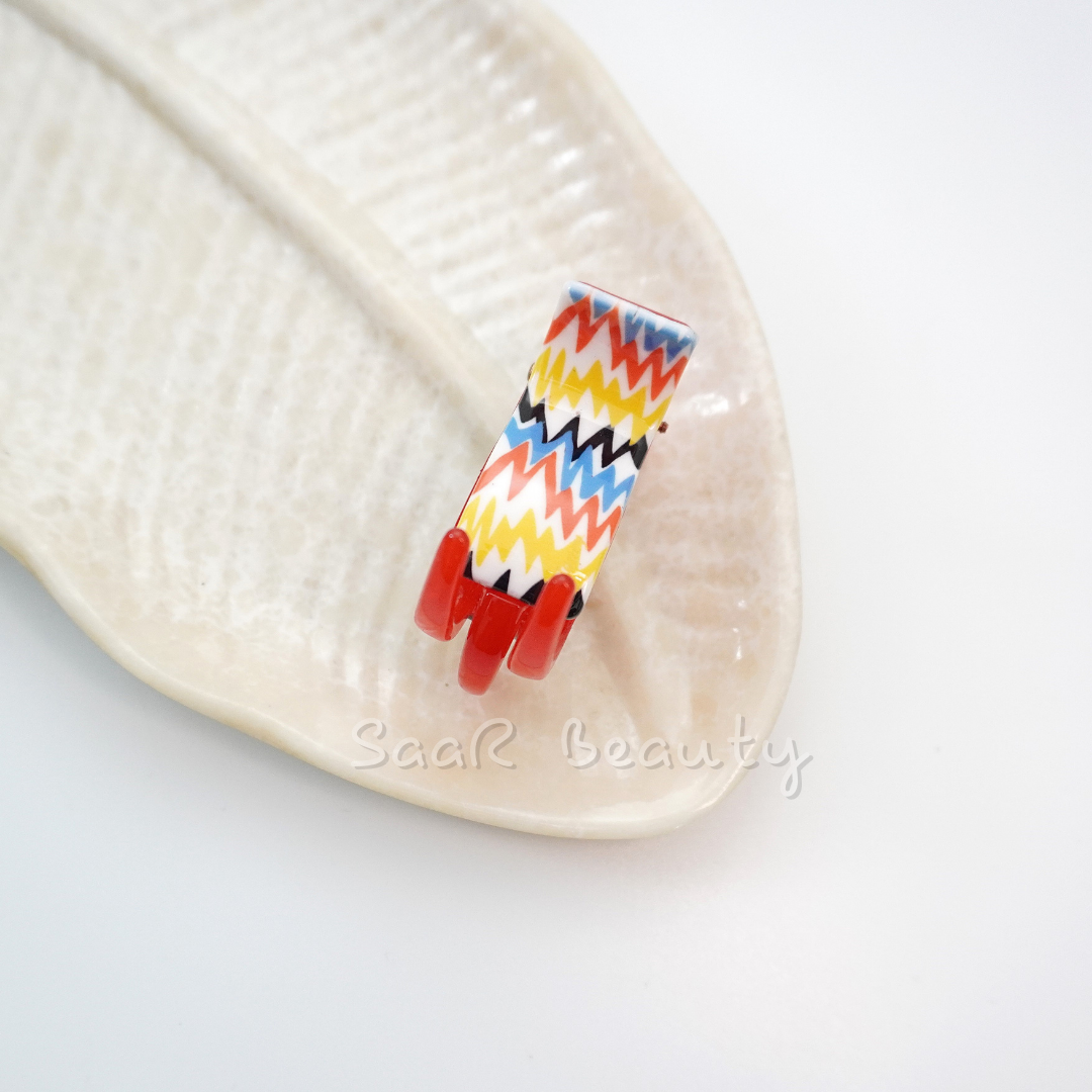 Printed Colorful Hair Jaw Claw Clutcher Clip – Premium Korean Quality for All Hair Types