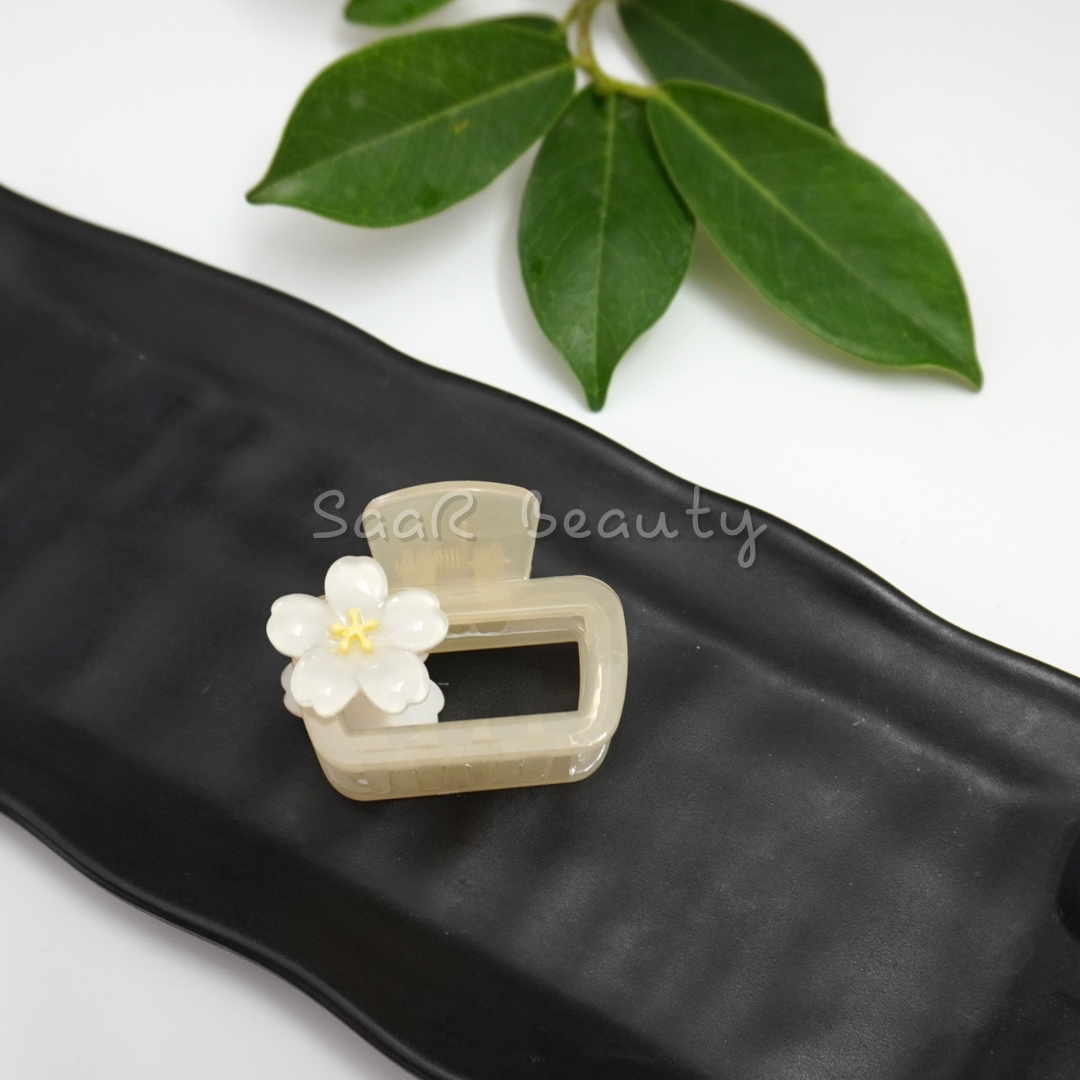 Bofeini Non-Breakable Flower Frosted Claw Clips – Durable & Stylish Floral Hair Accessories