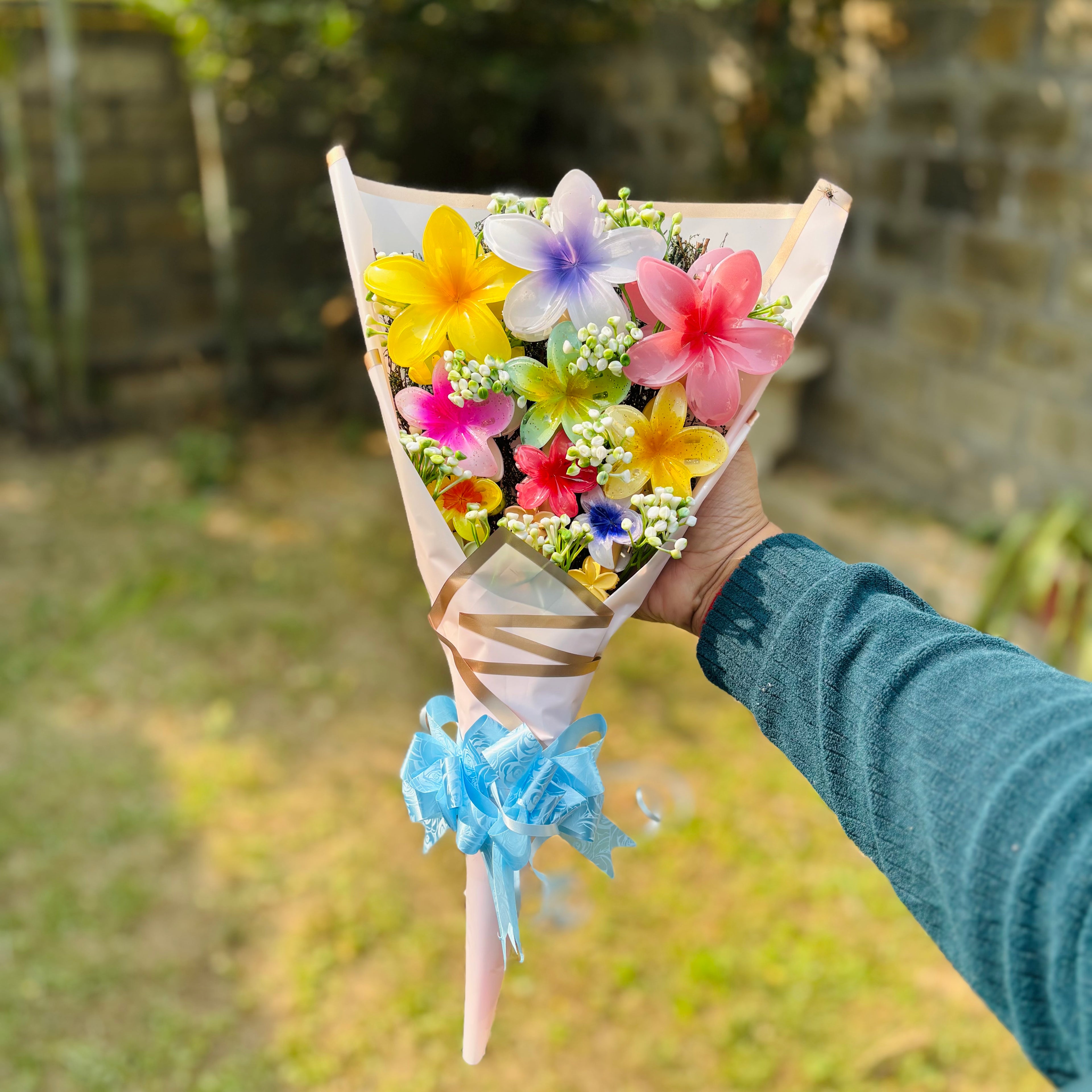 Flower Claw Clip Bouquet with Viral Butterfly Clutcher – Set of 15 Hair Accessories | Unique Gift for Women & Girls- korean packaging