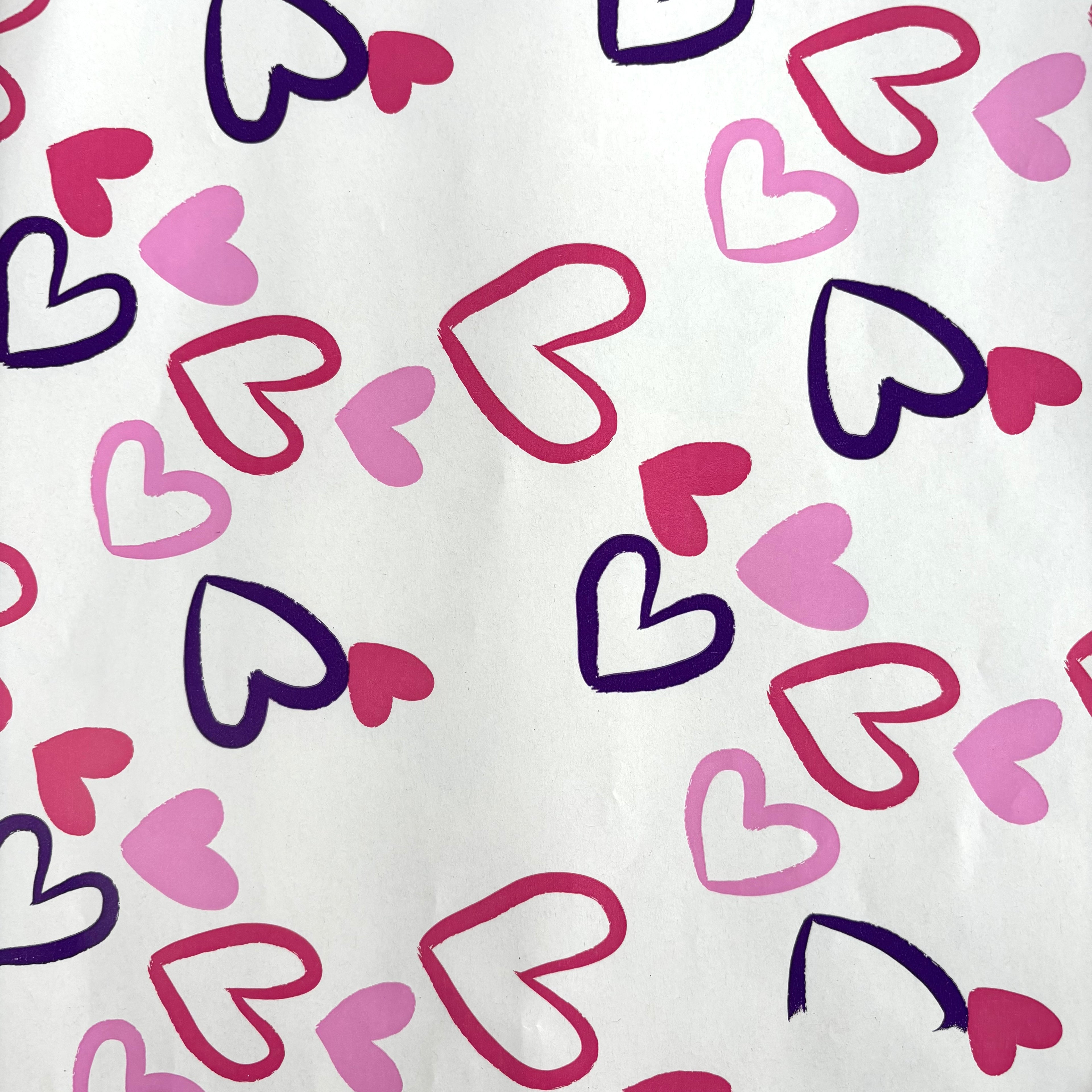 Pink & red heart Gift wrap