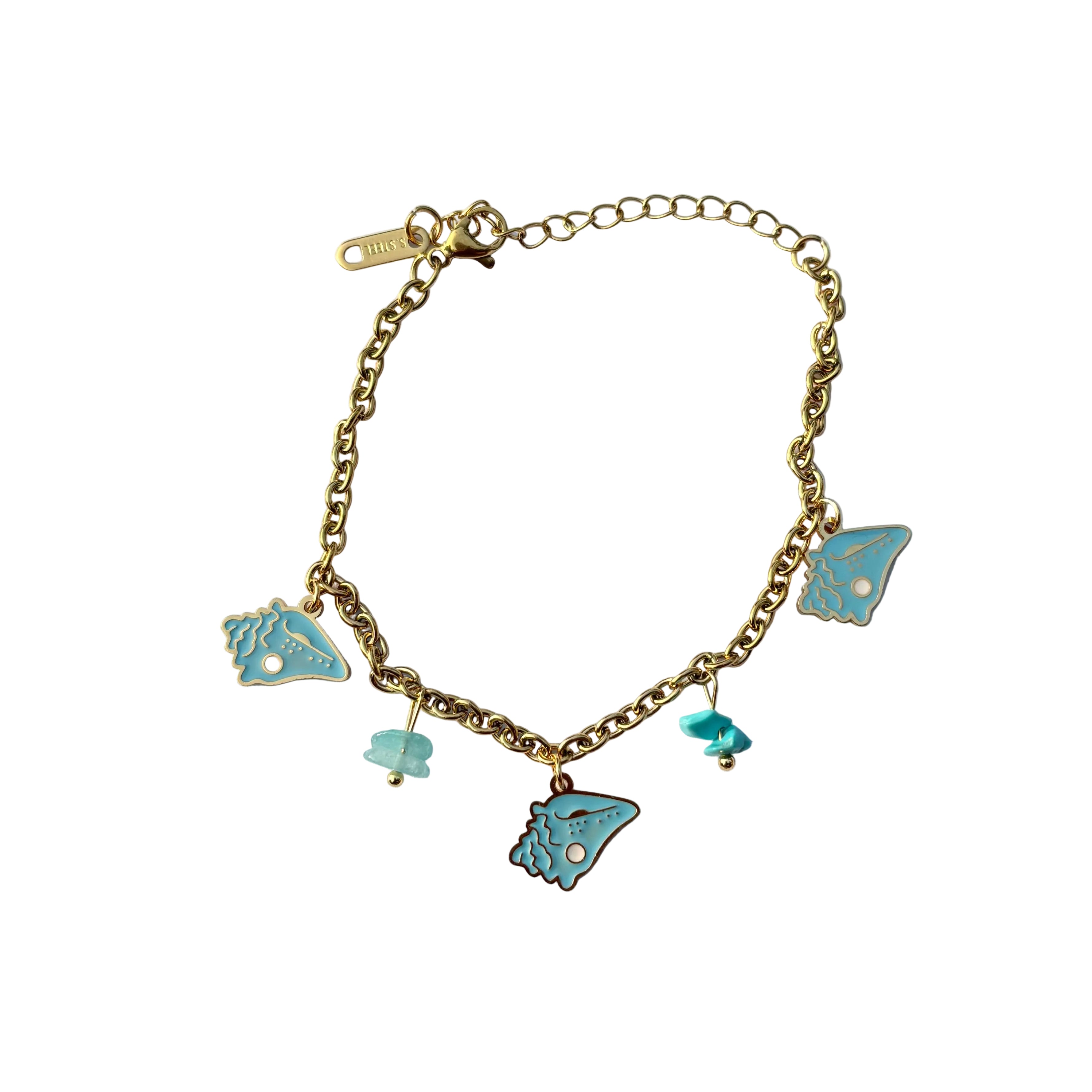 Ocean Blue Charm Bracelet | Waterproof, Anti-Tarnish, Adjustable SaaR Beauty