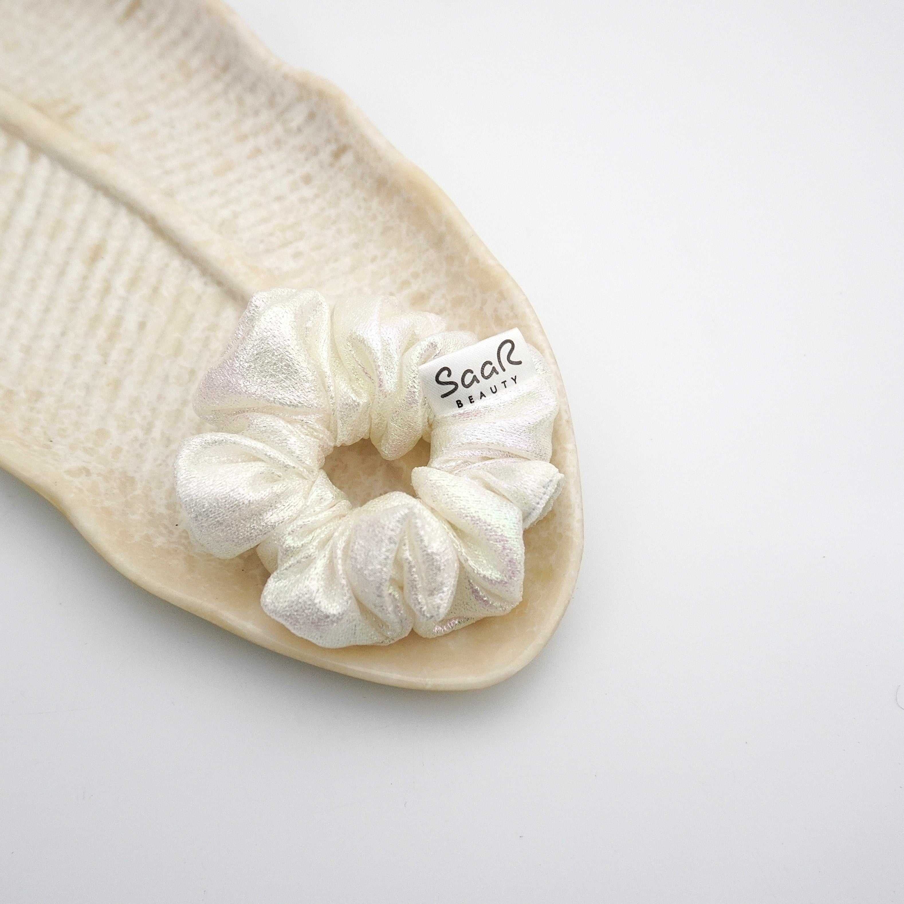 Fluffy Soft Holographic Metallic Medium Scrunchies- Vibrant Colors by SaaR Beauty