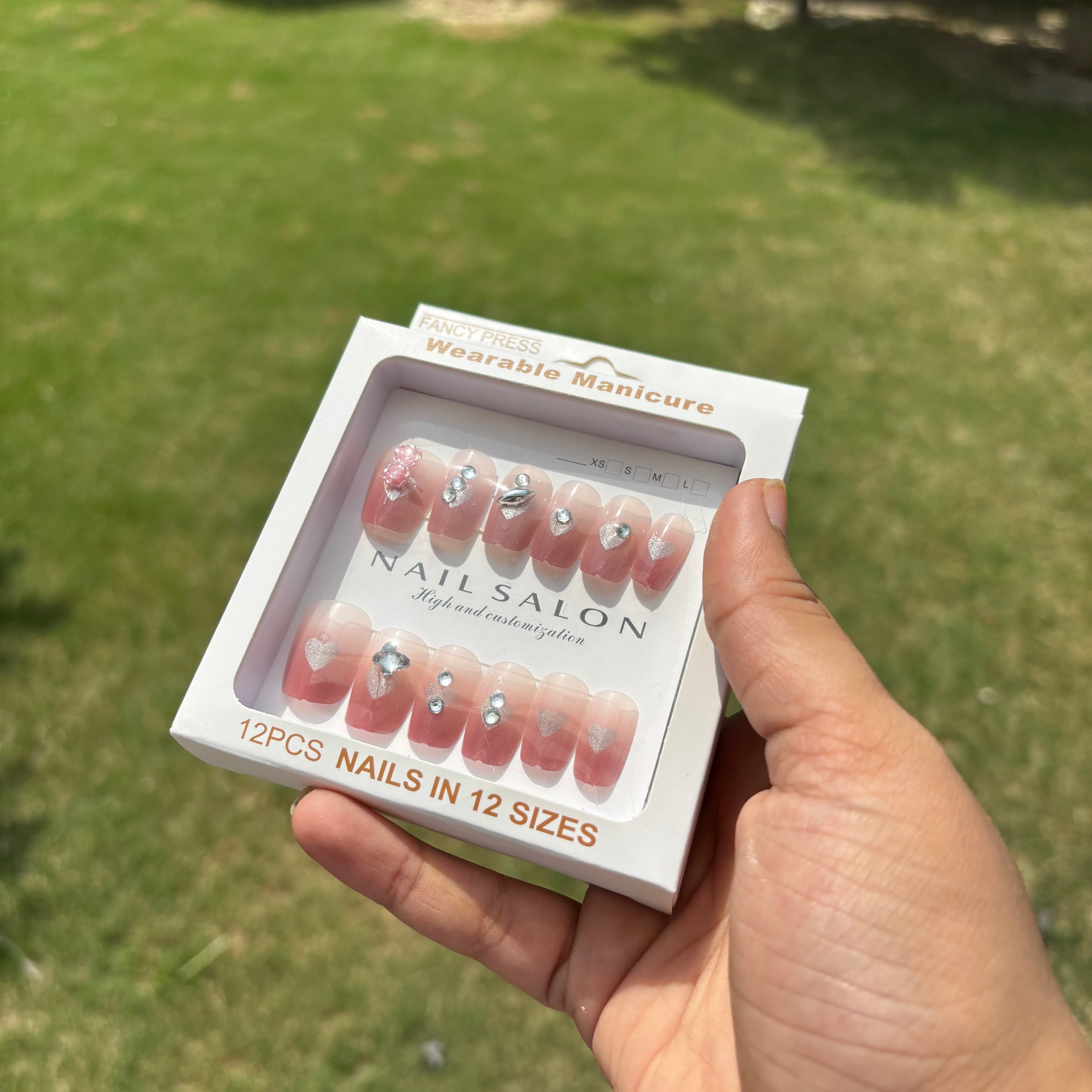 Nail extensions stick ons box