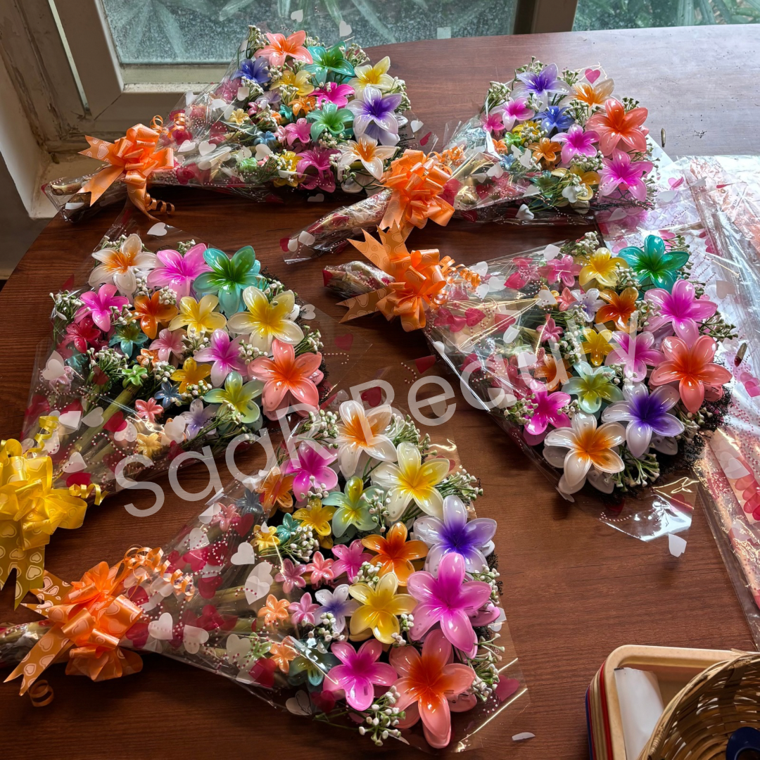 Viral Flower Hair Claw Clip Clutcher Bouquet – Set of 25 Hair Clutchers