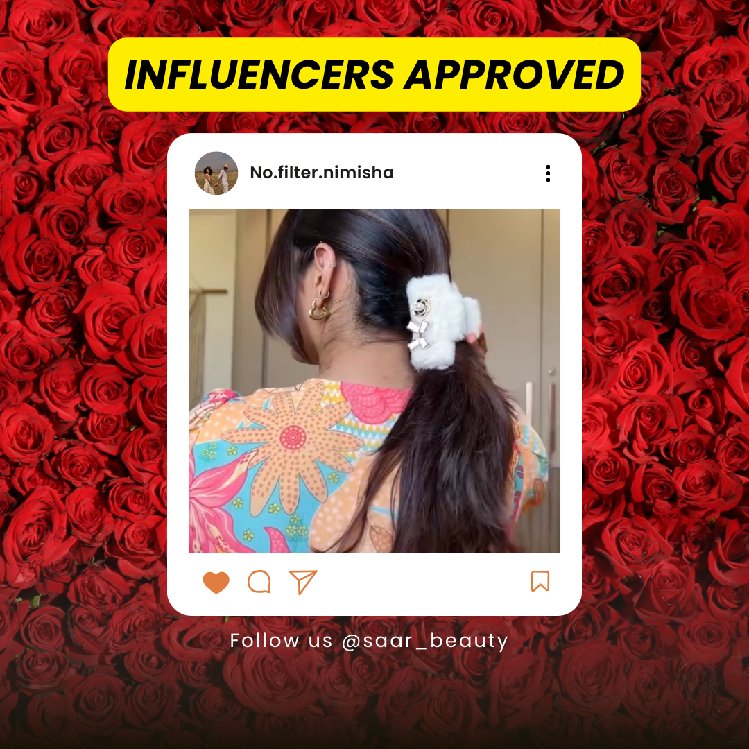 Chic Bow-Adorned Fur Clutcher Clips – Stylish Hair Accessories for Women & Girls