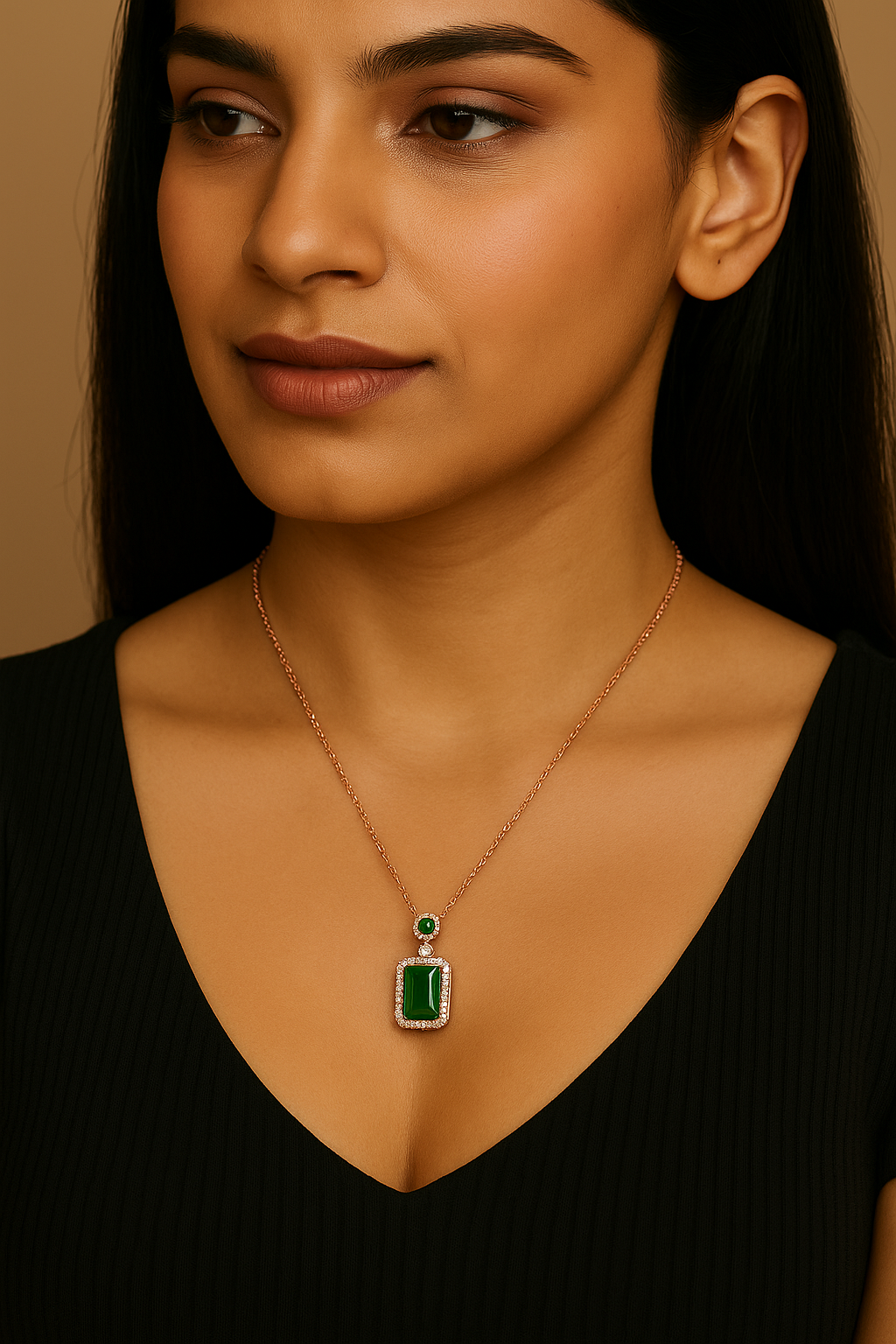 Royal Envy Green Stone Statement Necklace