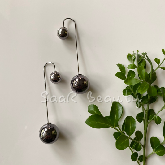 KOREAN TIP TOP EARRING BLACK