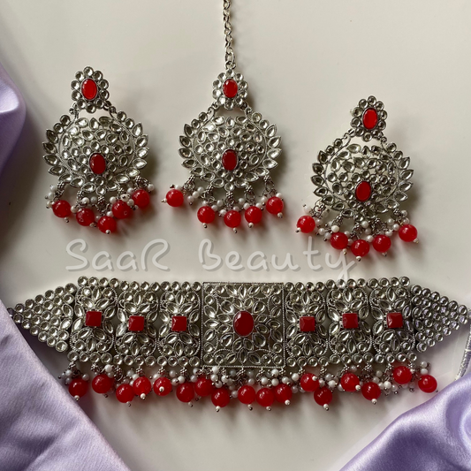 NARAYANI JEWELRY SET RED