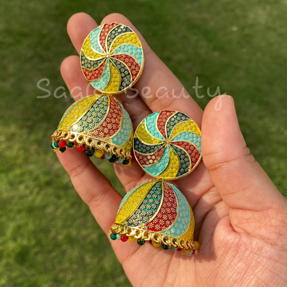 MULTI COLOR JHUMKA EARRINGS