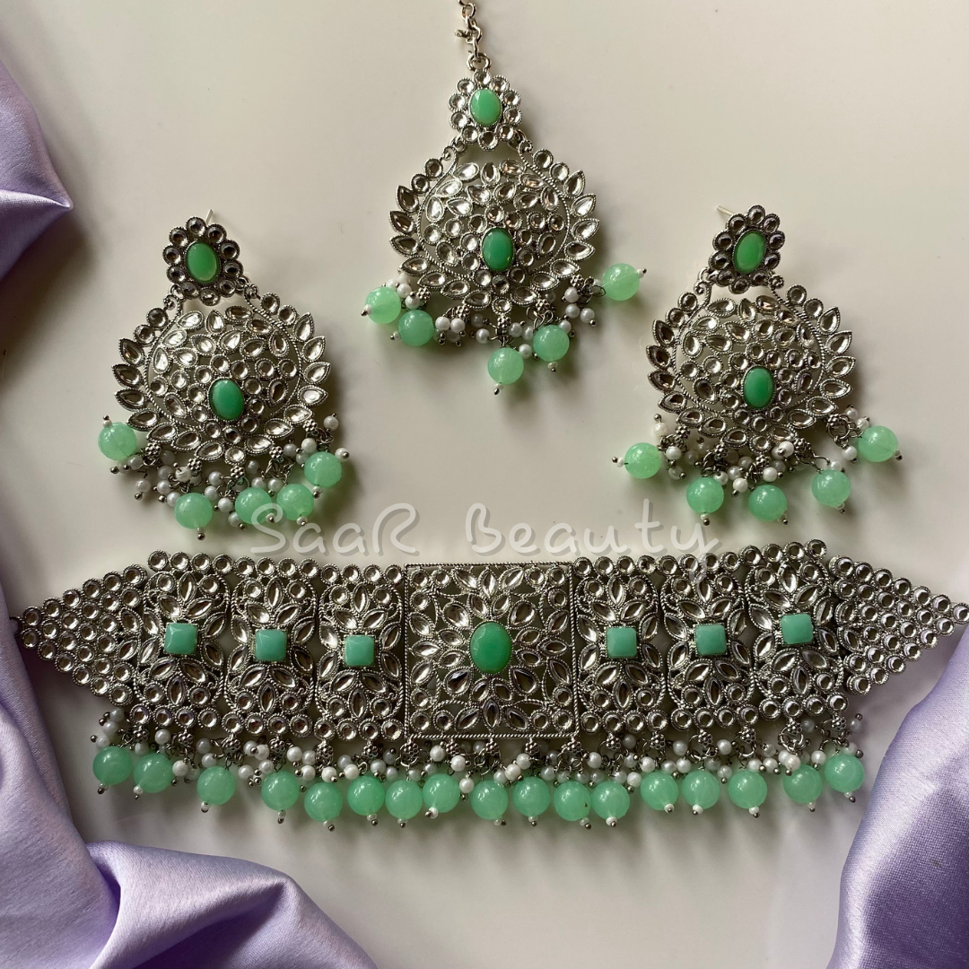 NARAYANI JEWELRY SET GREEN