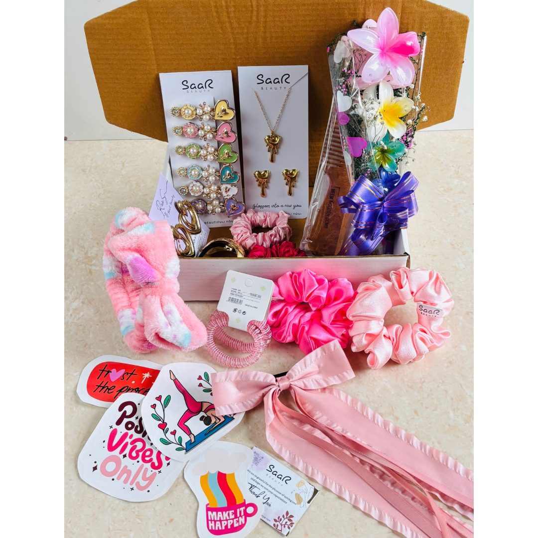 Premium Valentine’s Day Gift Hamper by SaaR Beauty – Romantic Hair Accessories &amp; More