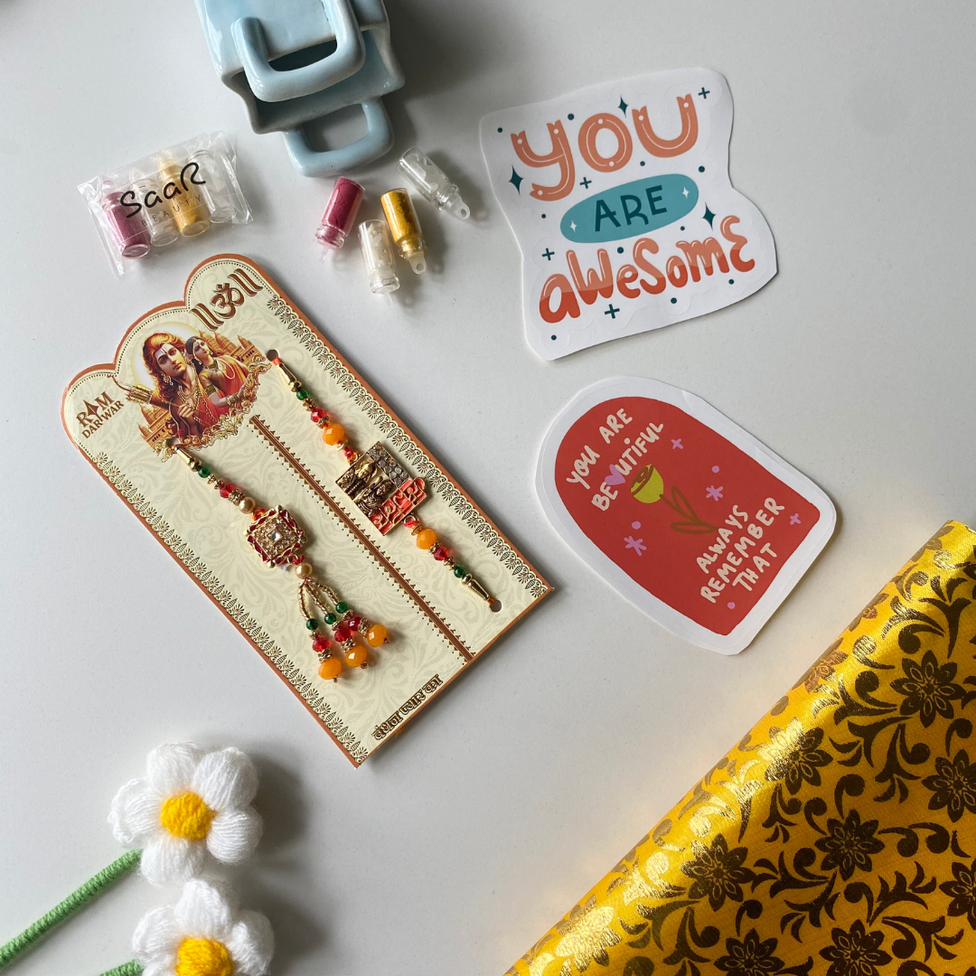 SIYA RAM SNEH RAKHI FOR BHAIYA &amp; BHABHI (SET OF TWO)