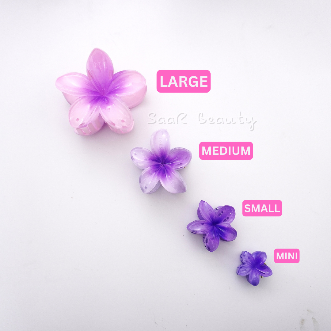 Enhance your look with SaaR Beauty's vibrant flower claw hair clips. Durable, colorful, and perfect for all hair types. Stylish, secure, and ideal for any occasion!