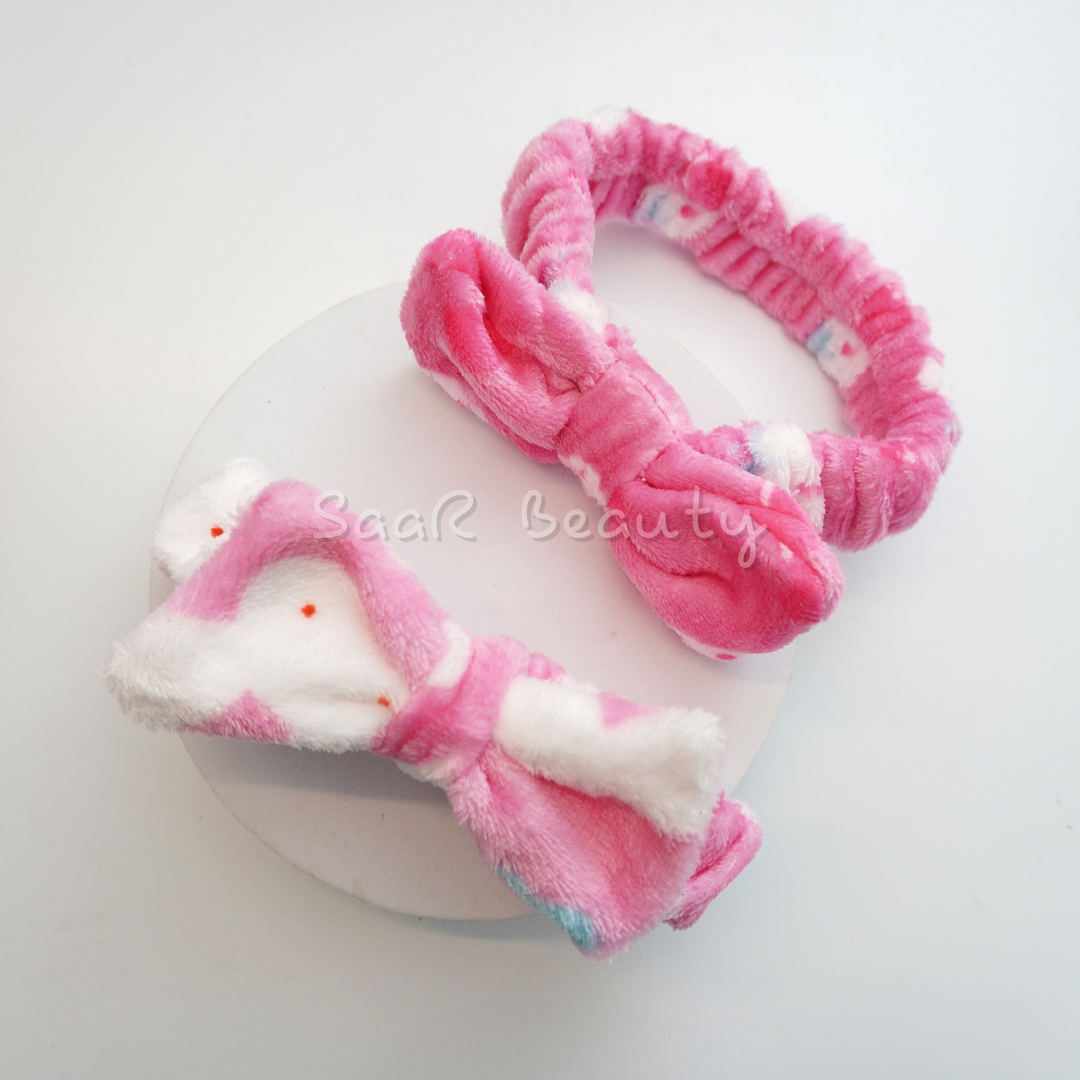 FLUFFY FAT HAIR TIE PINK STRIPE FLUFFY FAT HAIR TIE PINK STRIPE