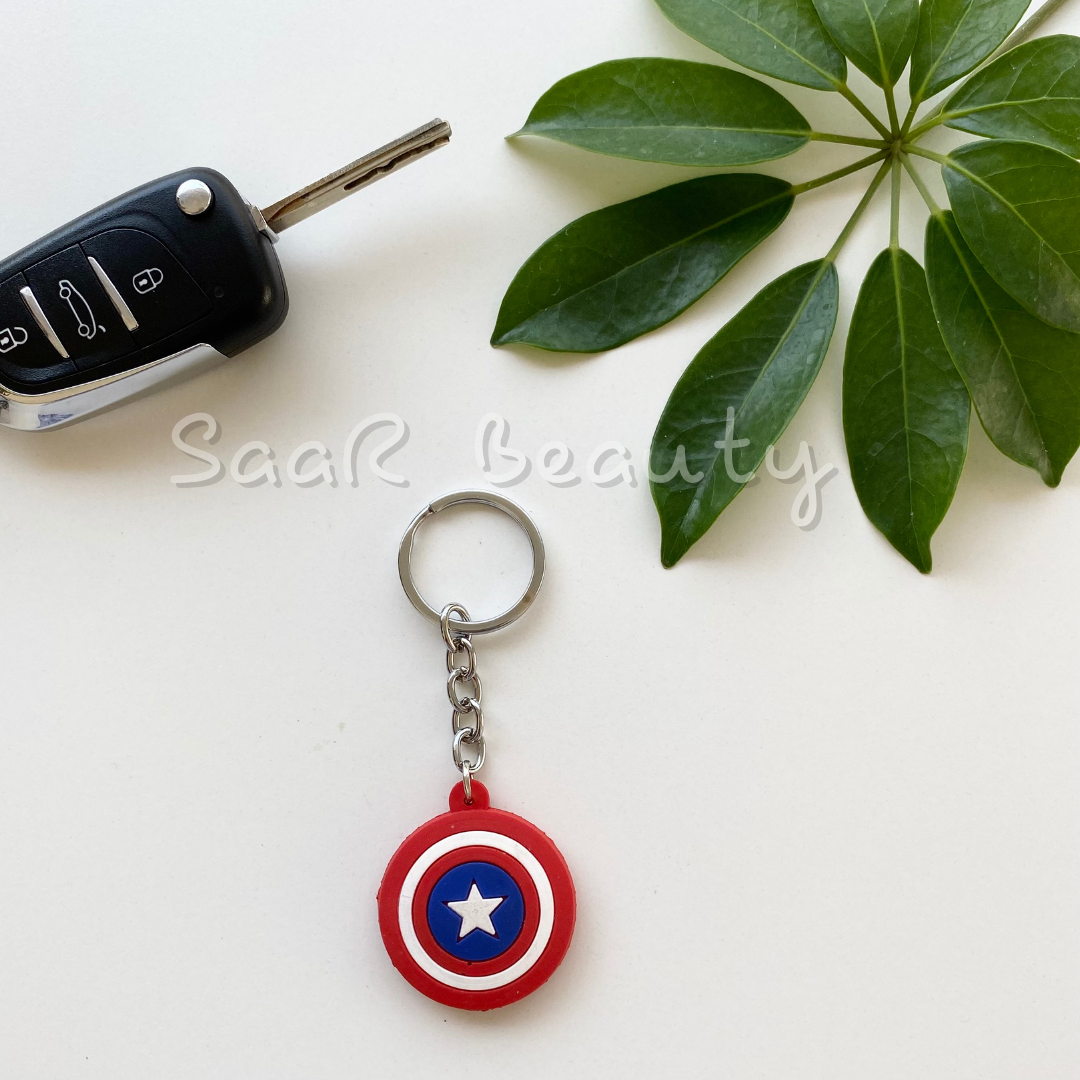 SILICON CAPTAIN AMERICA KEY CHAIN