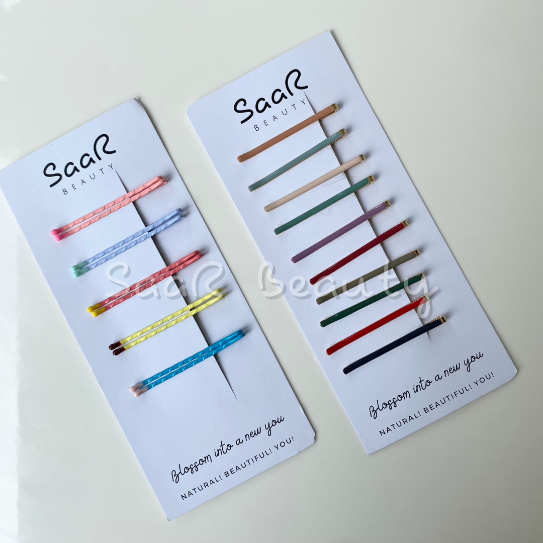 MULTICOLOUR BOB PINS SET OF 10