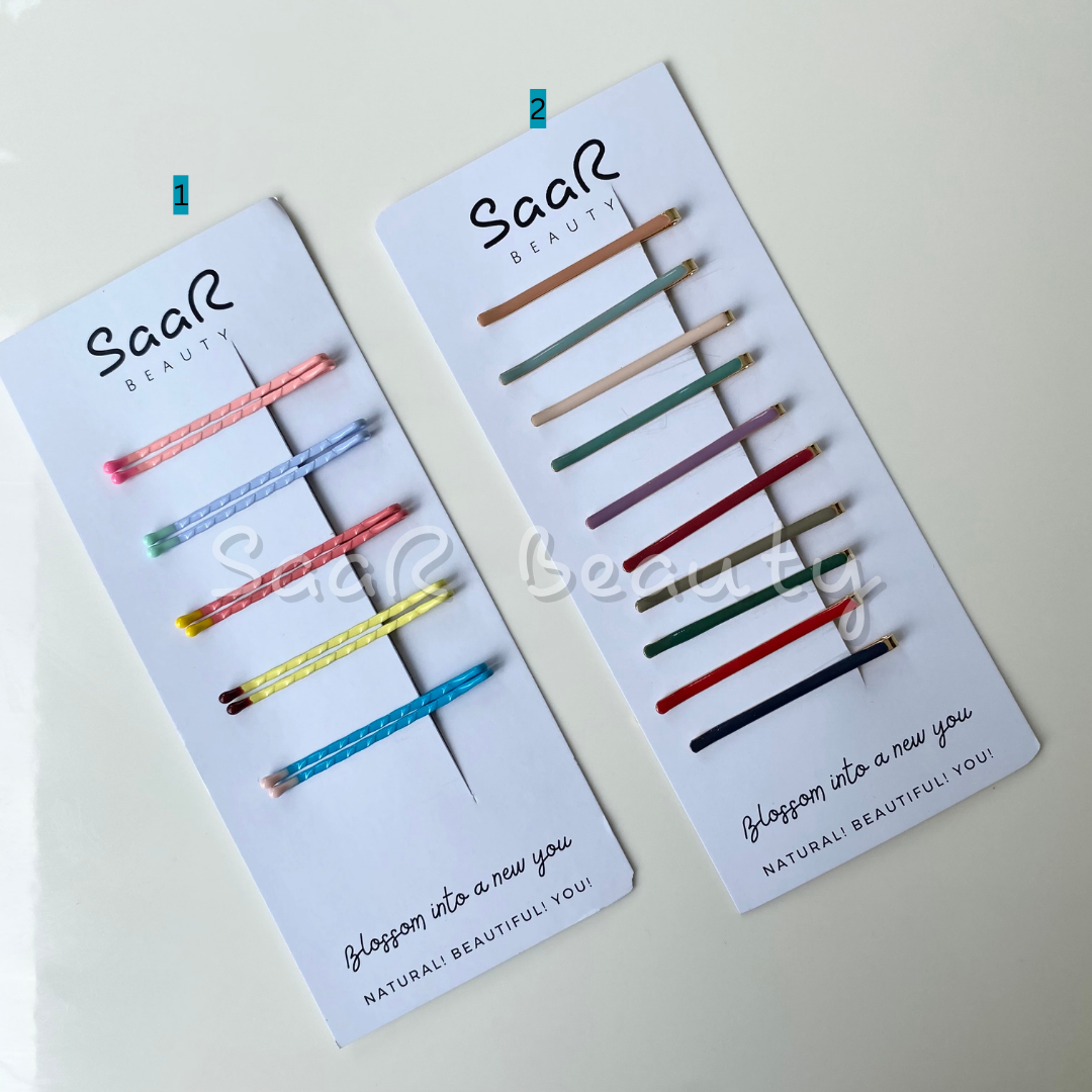 MULTICOLOUR BOB PINS SET OF 10