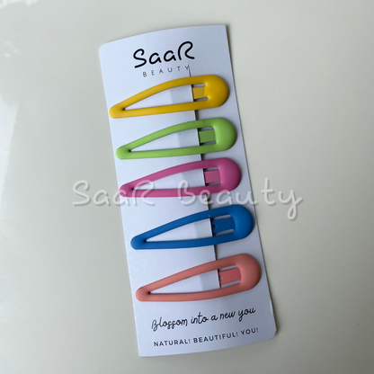 LARGE MULTI COLOUR TIC TAK CLIP SET OF 5