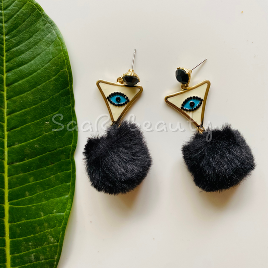 THE EVIL-EYE PROTECTOR STUDDED EARRINGS