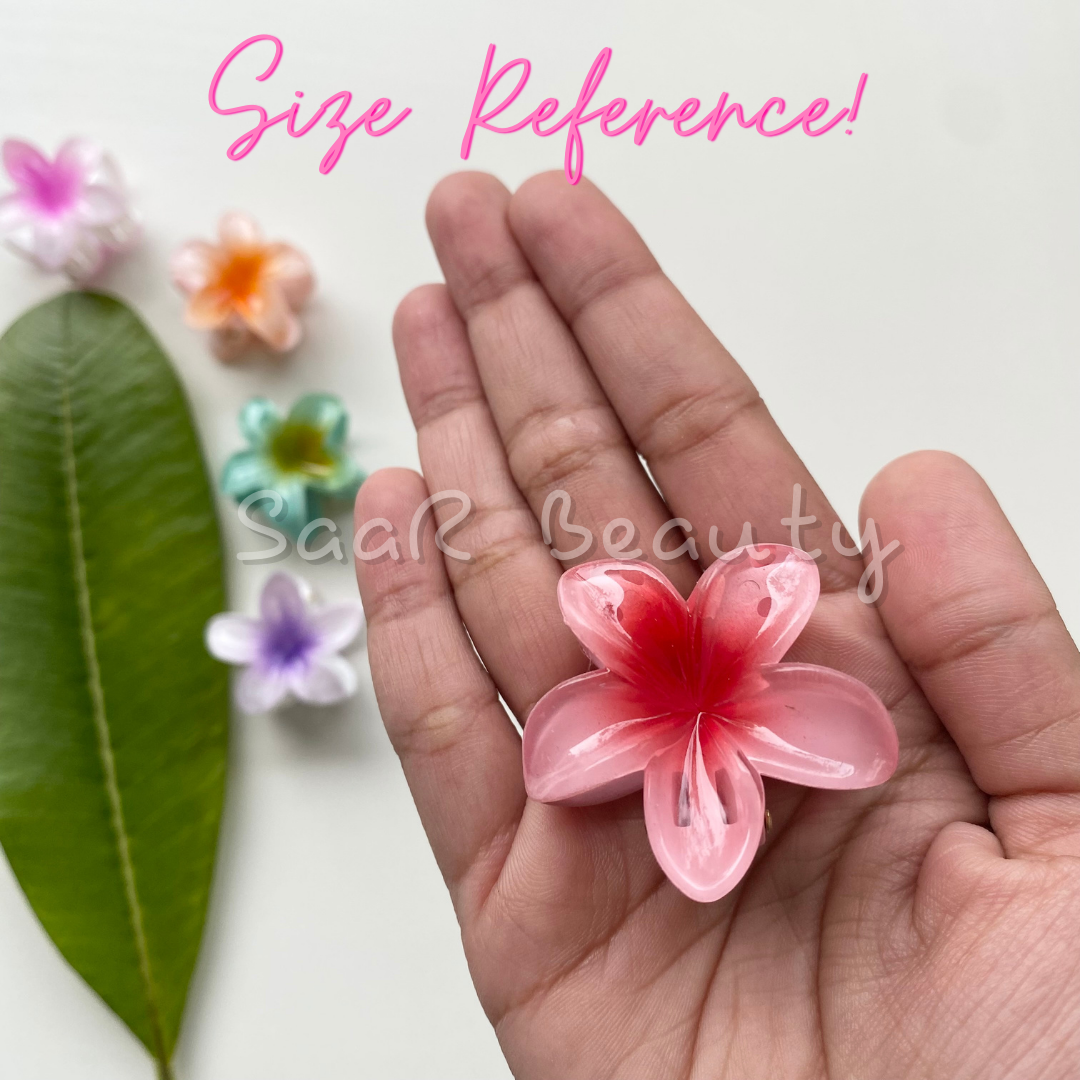 Small Viral Flower Claw Hair Clip – Stylish &amp; Durable Vibrant Hair Accessory by SaaR Beauty
