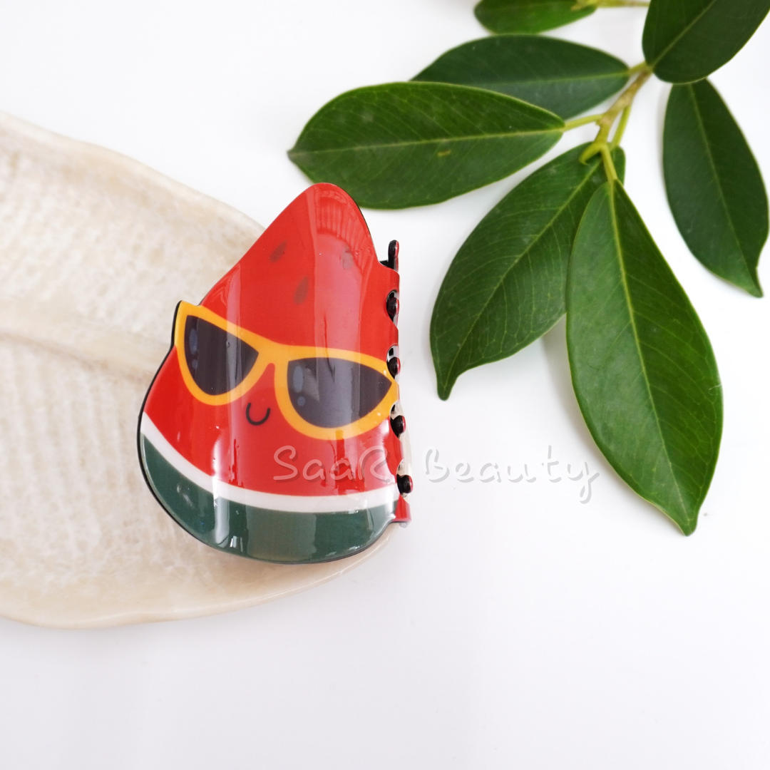 Cute Fruit-Themed Korean Hair Claw Clips for Kids | Fun &amp; Adorable Claw Clutchers for Stylish Hairdos LARGE CARTOON CUT CLAW CLUTCHER