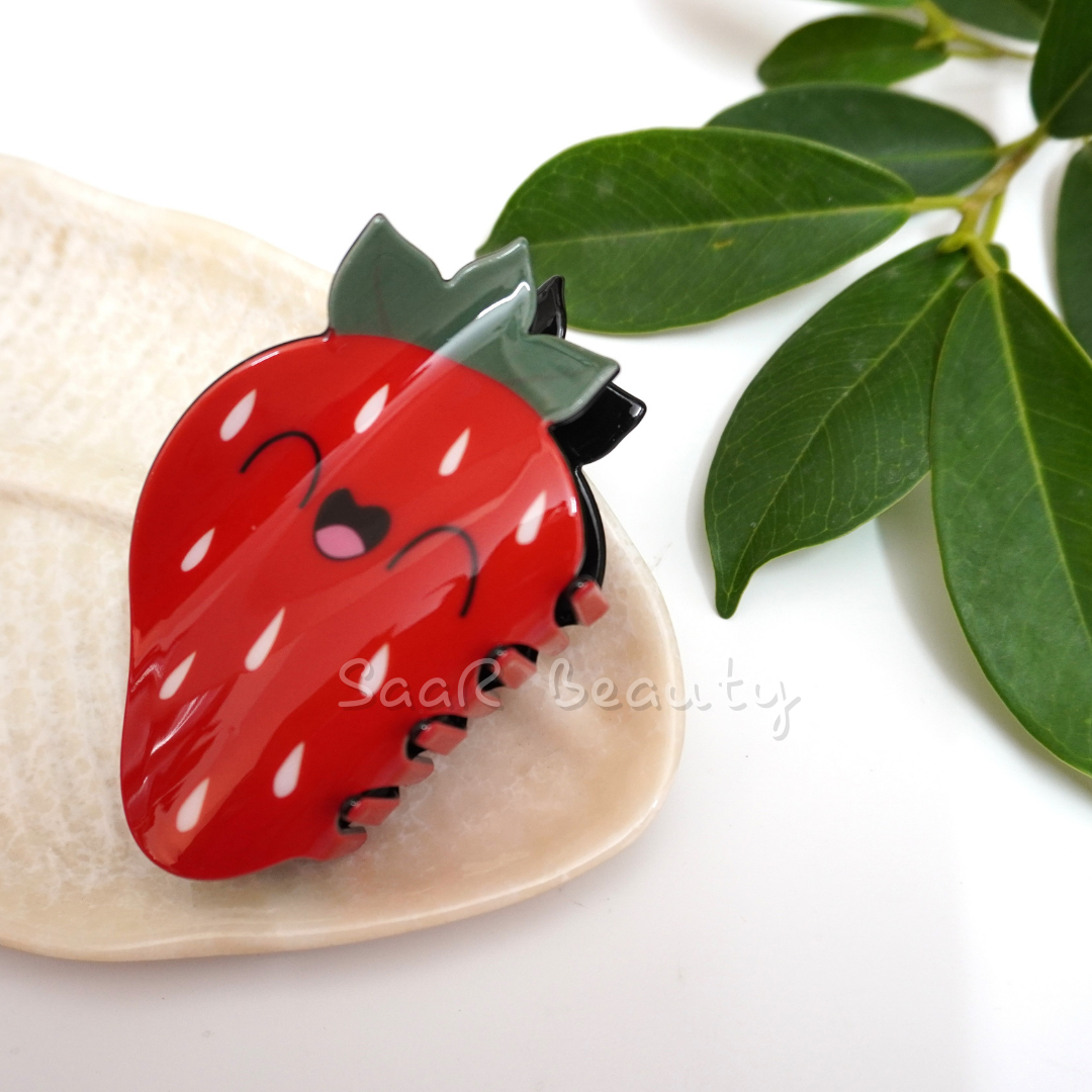 Cute Fruit-Themed Korean Hair Claw Clips for Kids | Fun & Adorable Claw Clutchers for Stylish Hairdos LARGE CARTOON CUT CLAW CLUTCHER