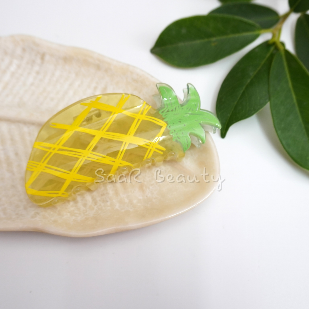 Vibrant Fruit-Themed Korean Hair Claw Clips for Women, Girls &amp; Kids | Fun &amp; Trendy Hair Accessories SUMMER FRUITS CUTS CLAW CLUTCHER