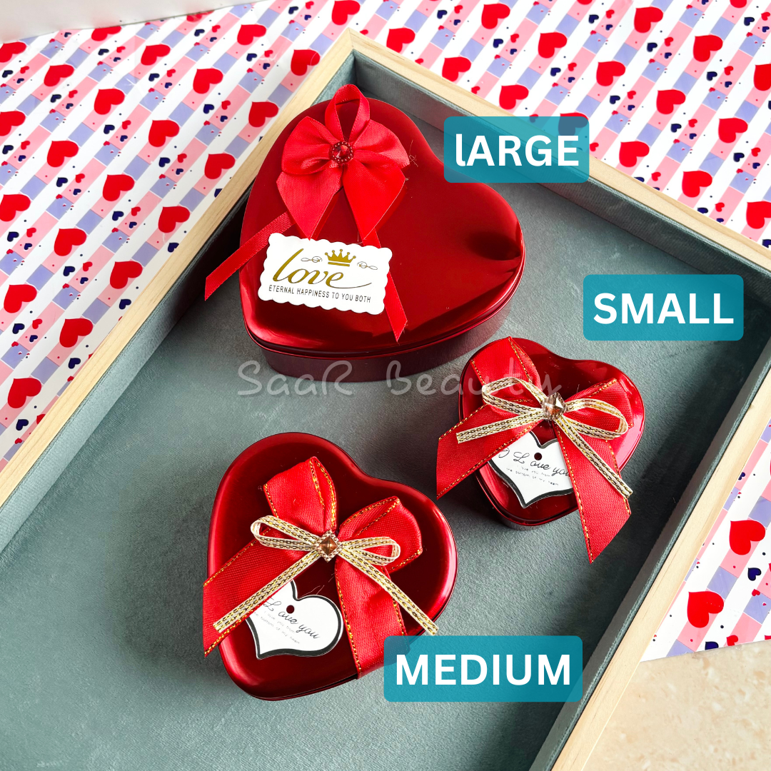 Small Heart-Shaped Gift Box – Teddy Bear & Artificial Roses | Cute Romantic Valentine’s Gift