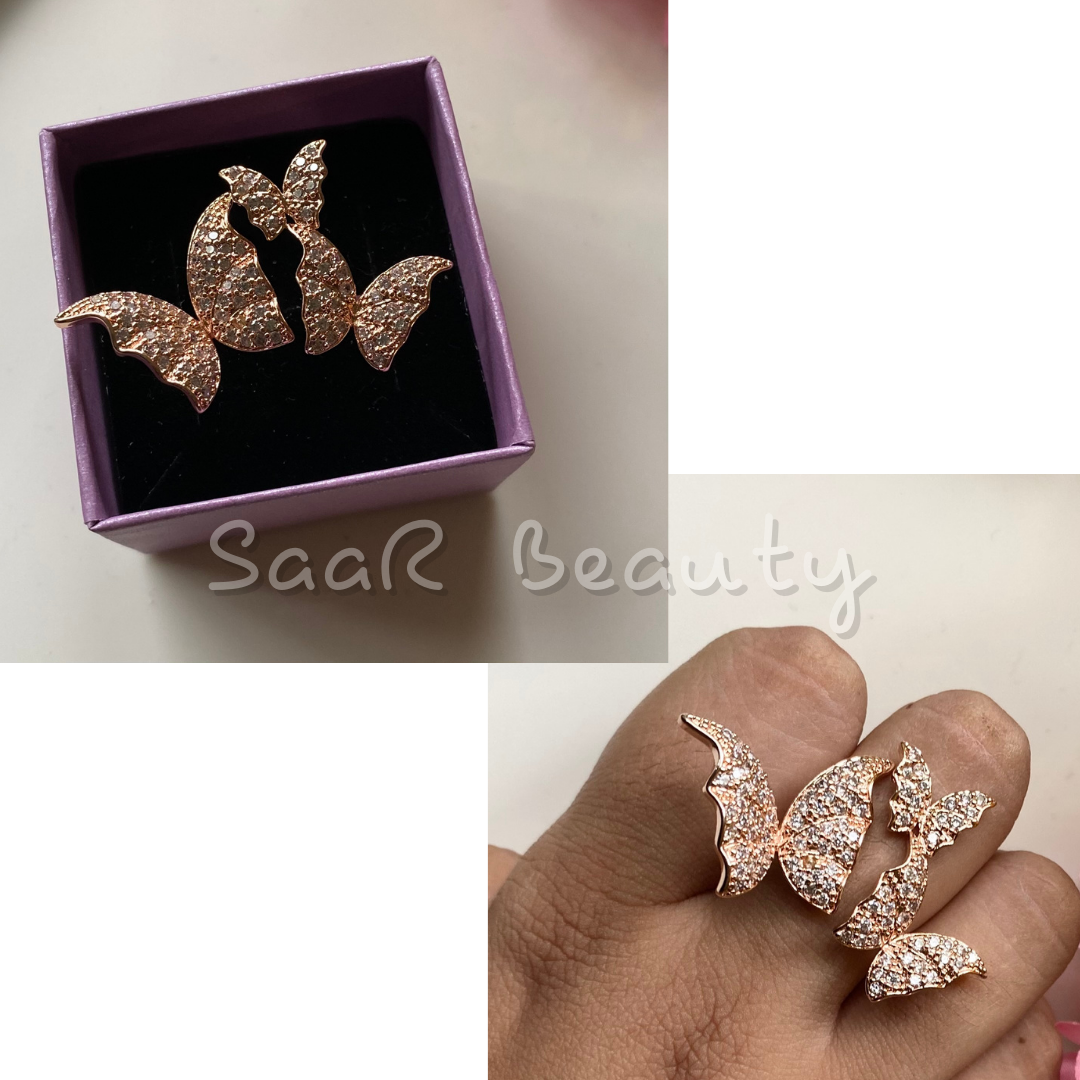 ANTI TARNISH BUTTERFLY GARDEN RING