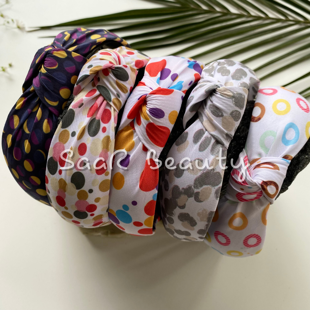 KNOTTED SCARF SCRUNCHIES POLKA DOTS