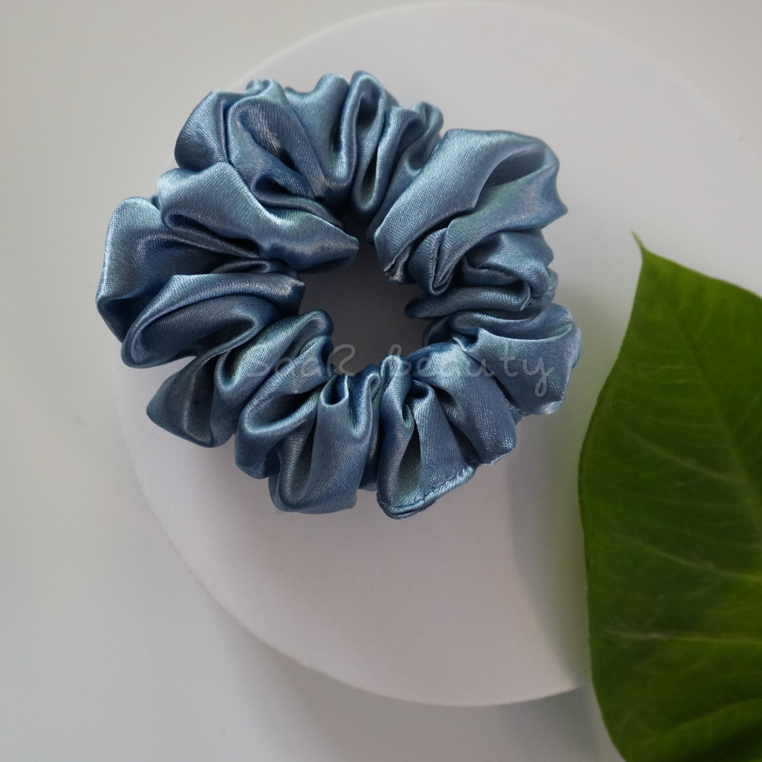 SaaR Beauty Fluffy Silk Satin Scrunchies – Soft, Luxurious, and Perfect for All Hair Types