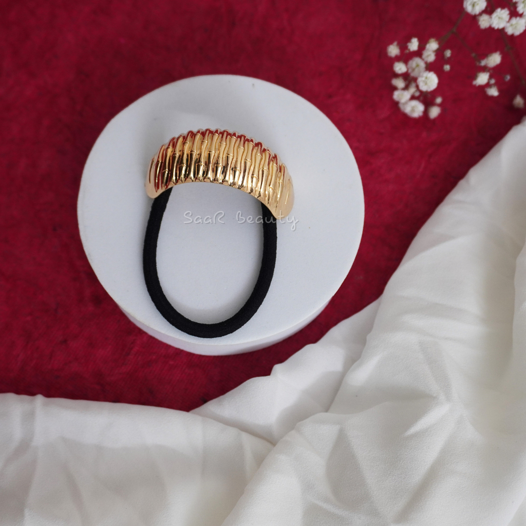 Elegant gold-tone metal hair accessories for all hair types by SaaR Beauty