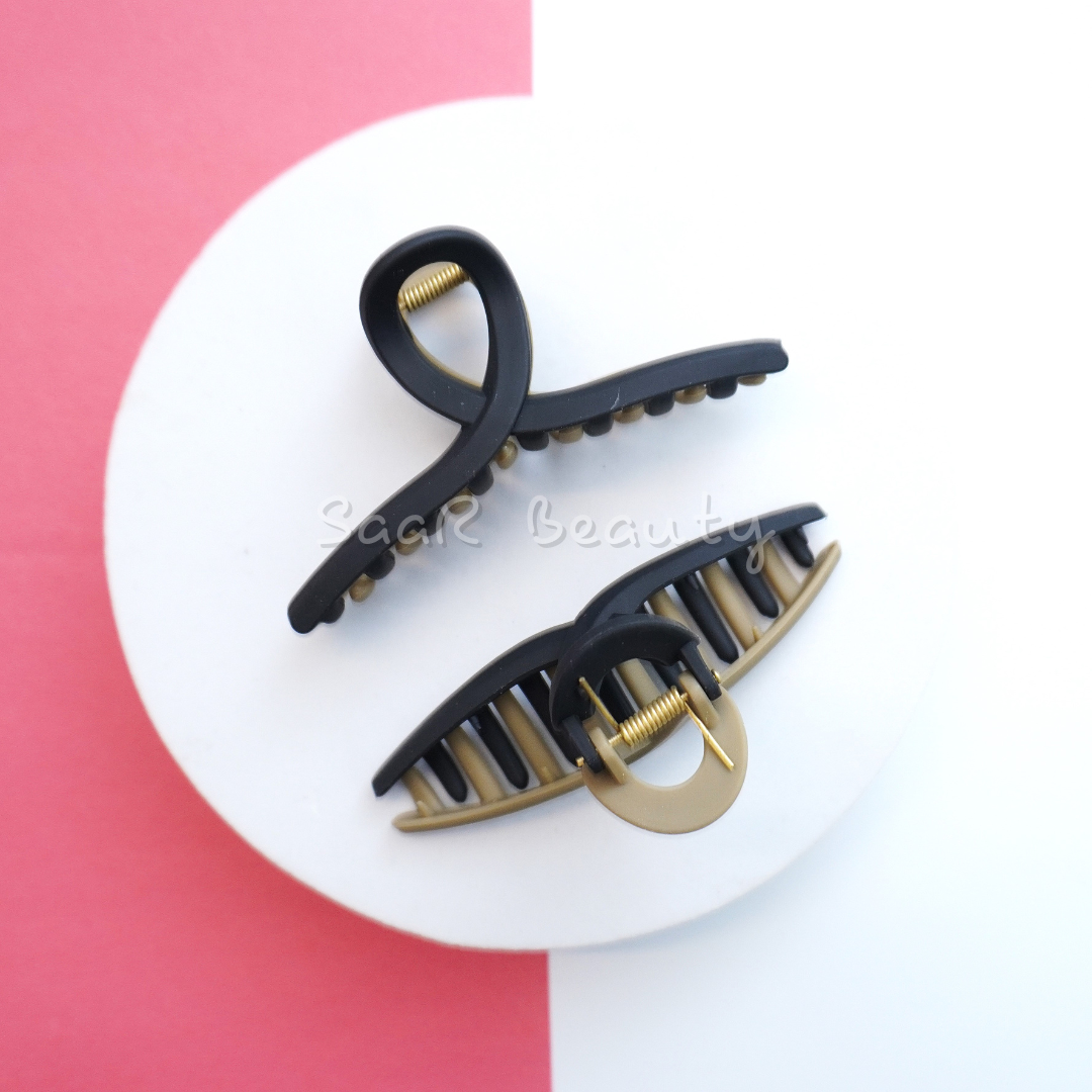 Elevate your style with our Dual-Shade Hair Claw Clip! Perfect for thick, thin, or long hair, this durable, matte-finish clutcher offers a secure grip and is available in six trendy shades. Ideal for everyday use!