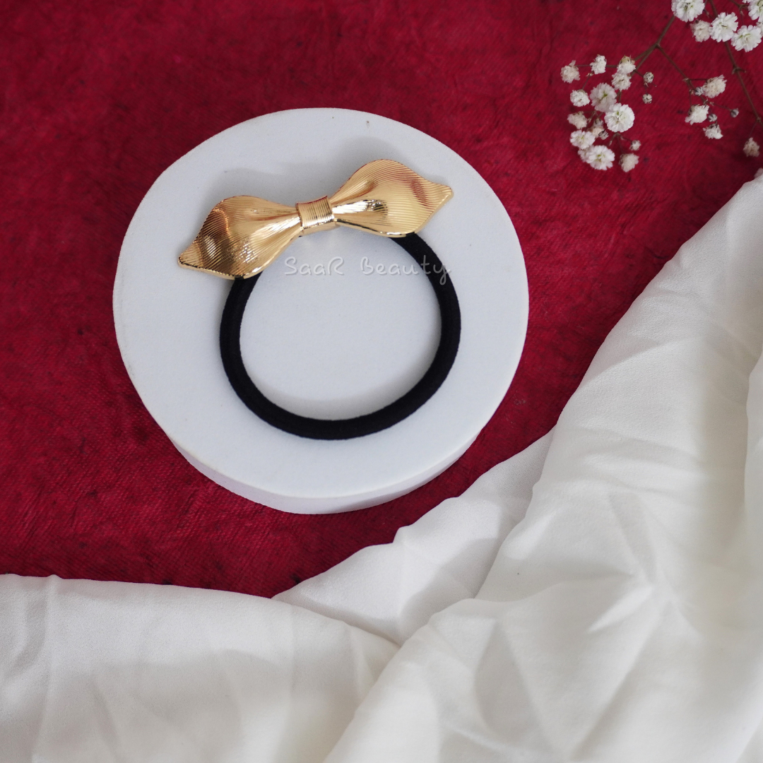 Premium Anti-Tarnish Metal Hair Band Ties Accessories by SaaR Beauty with Air Tight Pouch