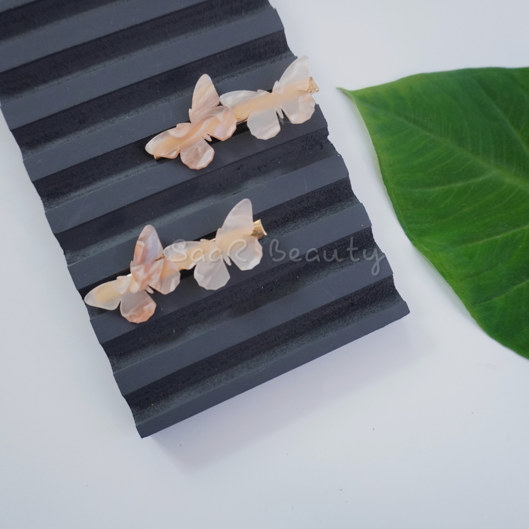 DUAL BUTTERFLY KOREAN CLIP SET OF 2