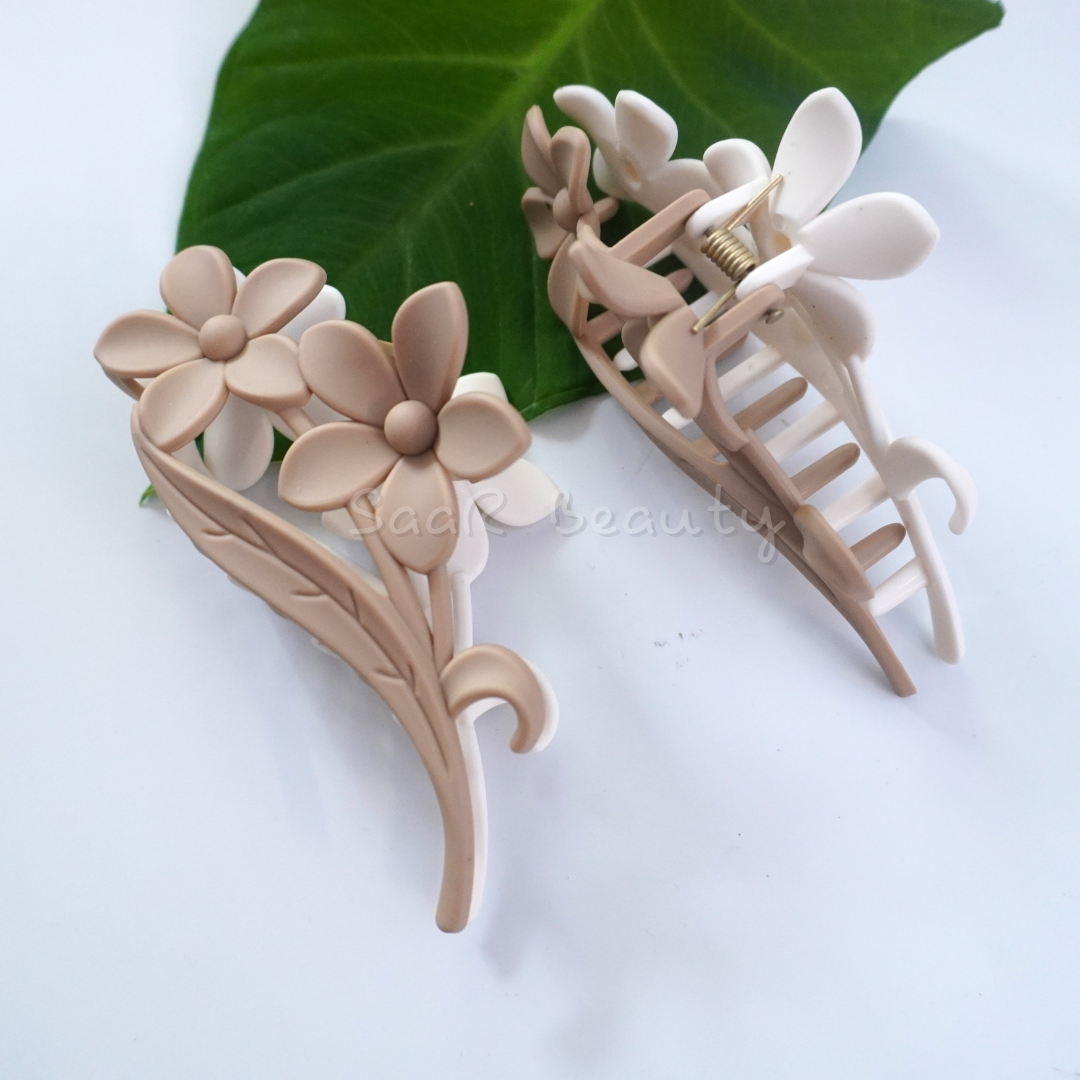 LARGE DUAL SHADED FLOWER CLAW CLUTCHER