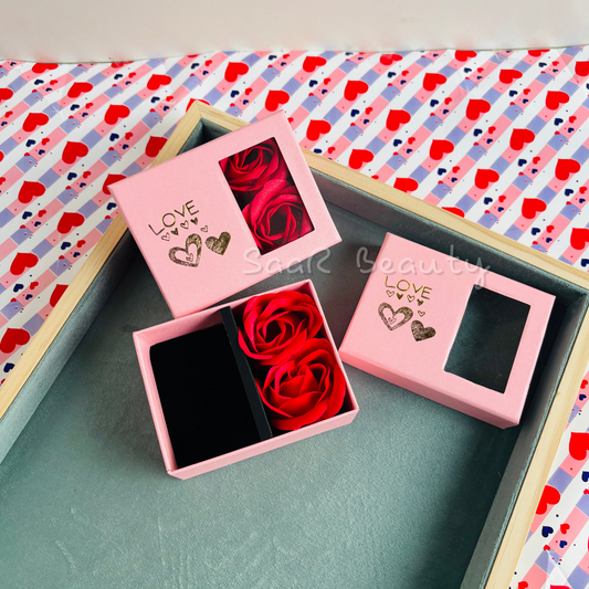 SaaR Beauty Valentine’s Gift Box – Elegant Multipurpose Gift Packaging with Artificial Roses for Jewelry, Chocolates & More