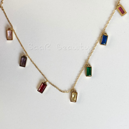 THE COLOUR PARADISE PENDANT NECKLACE NECKPIECE