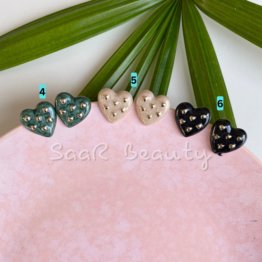 HEARTLY HEART TOPS STUD EARRINGS