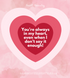 Romantic pink heart greeting card with Always in My Heart message – Saar Beauty add-on card for hampers and gifts