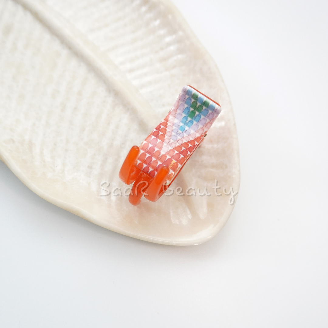 Printed Colorful Hair Jaw Claw Clutcher Clip – Premium Korean Quality for All Hair Types