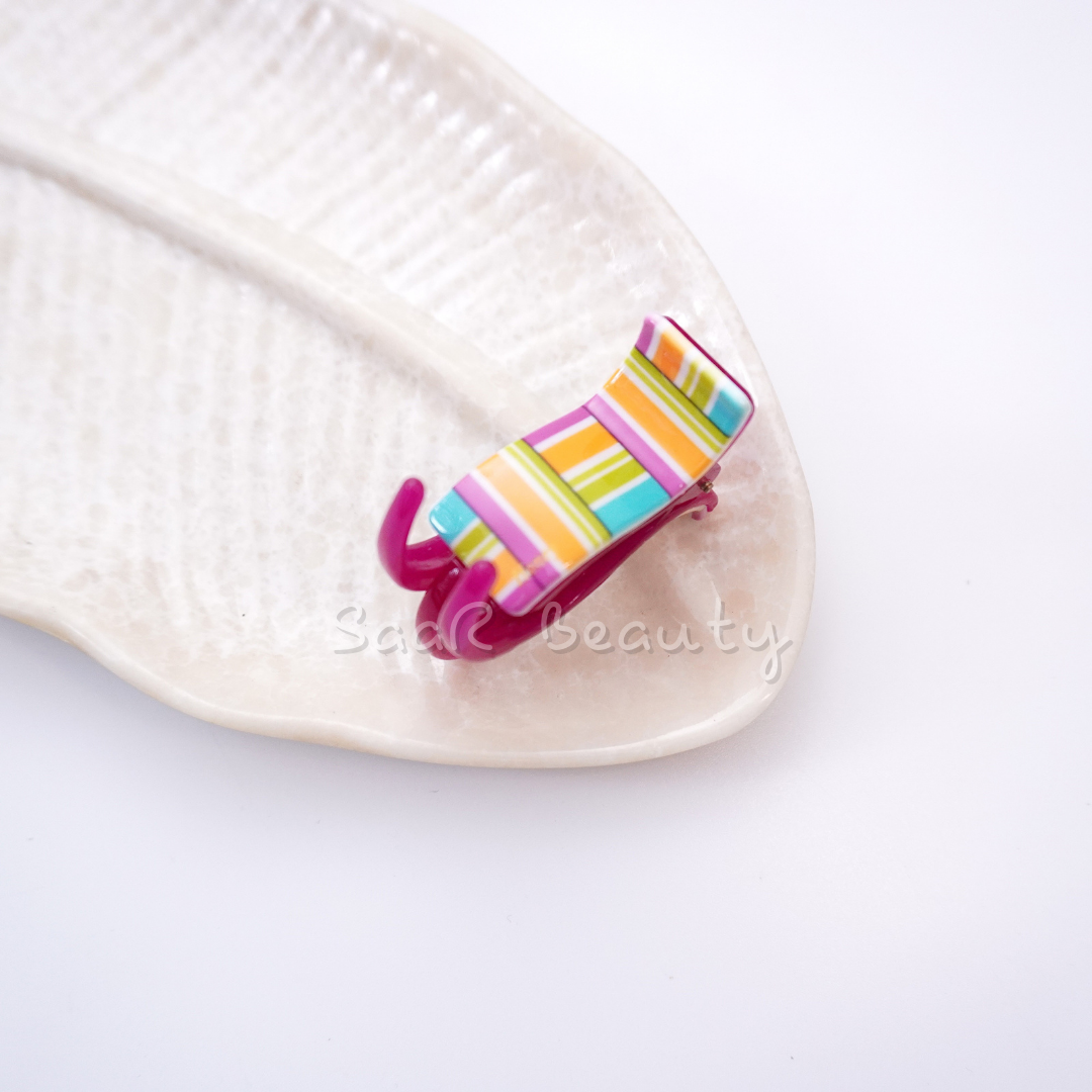 Printed Colorful Hair Jaw Claw Clutcher Clip – Premium Korean Quality for All Hair Types