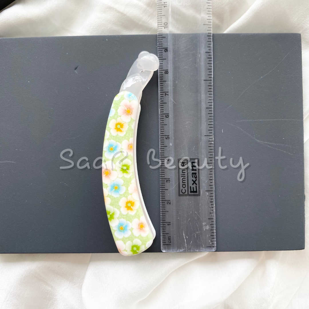 SUMMER FLORAL PRINT BANANA CLIP CLAW 9CM