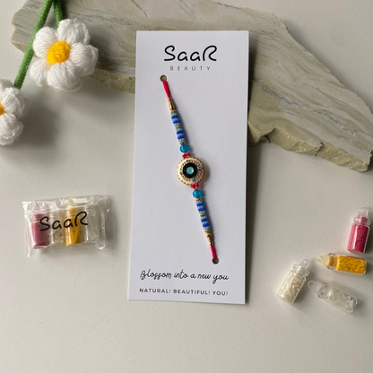 PREMIUM EVIL EYE RAKHI FOR BHAIYA WITH ESSENSIALS