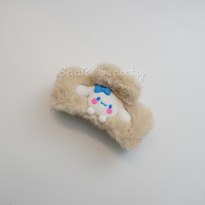 Shop SaaR Beauty’s adorable fur claw clips with cartoon charms! Perfect for thick, thin, and long hair, these colorful hair accessories add fun and style to your look.