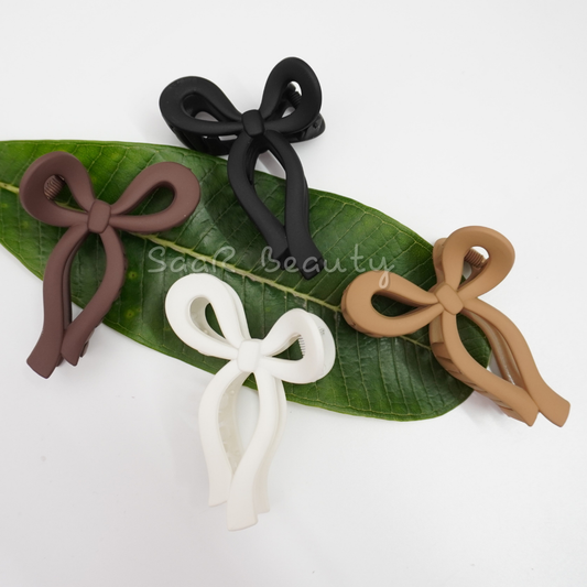 Bow Shaped Matte Claw Hair Clips – Elegant & Functional Hair Accessory for All Occasions