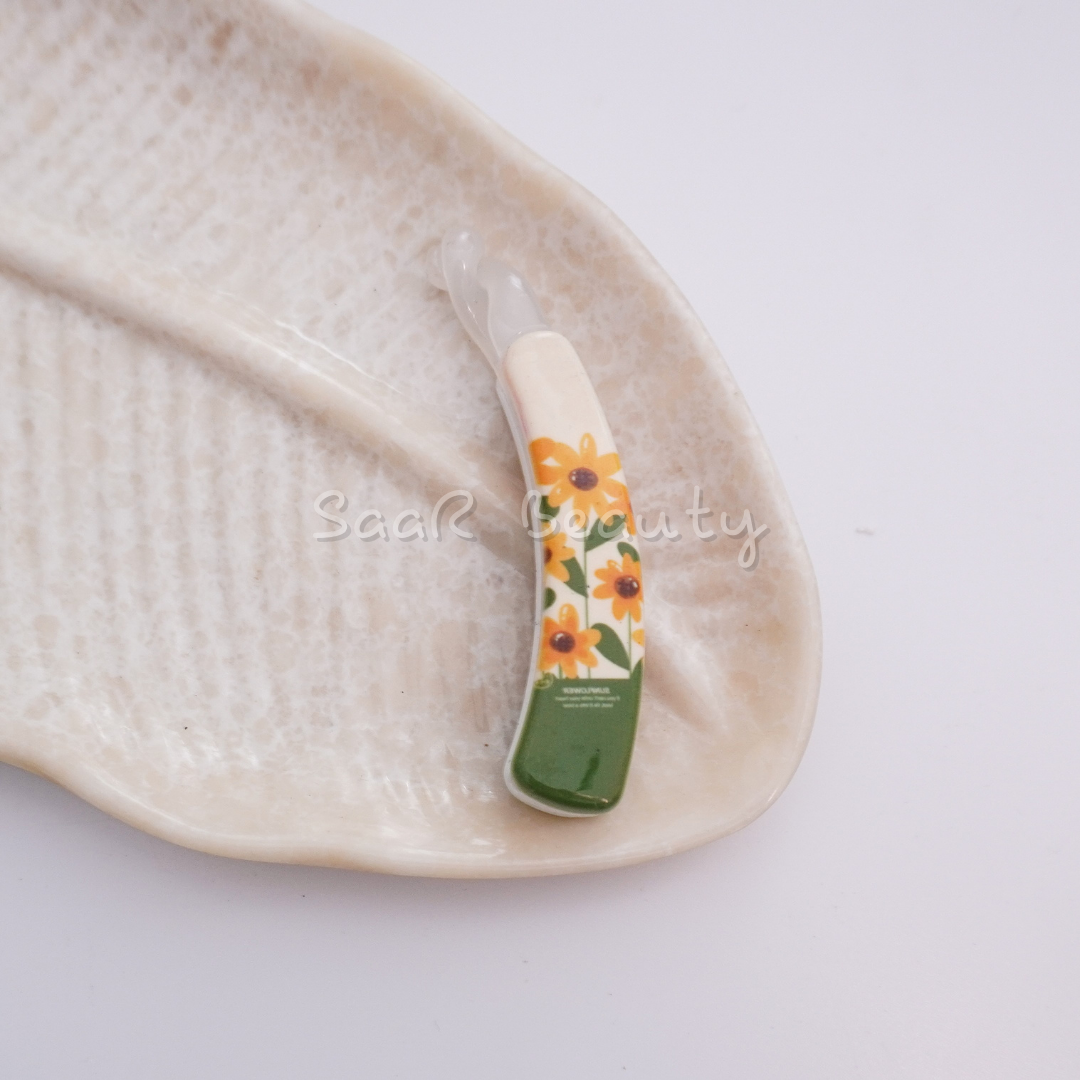 Floral &amp; Solid Pattern Banana Hair Clips – Stylish Non-Slip Hair Accessories